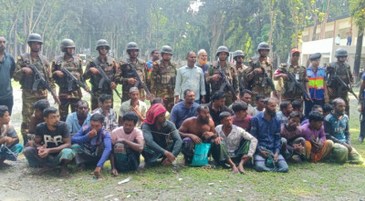 মেঘনায় যৌথ অভিযান: ২২ লাখ মিটার অবৈধ জালসহ আটক ২৭